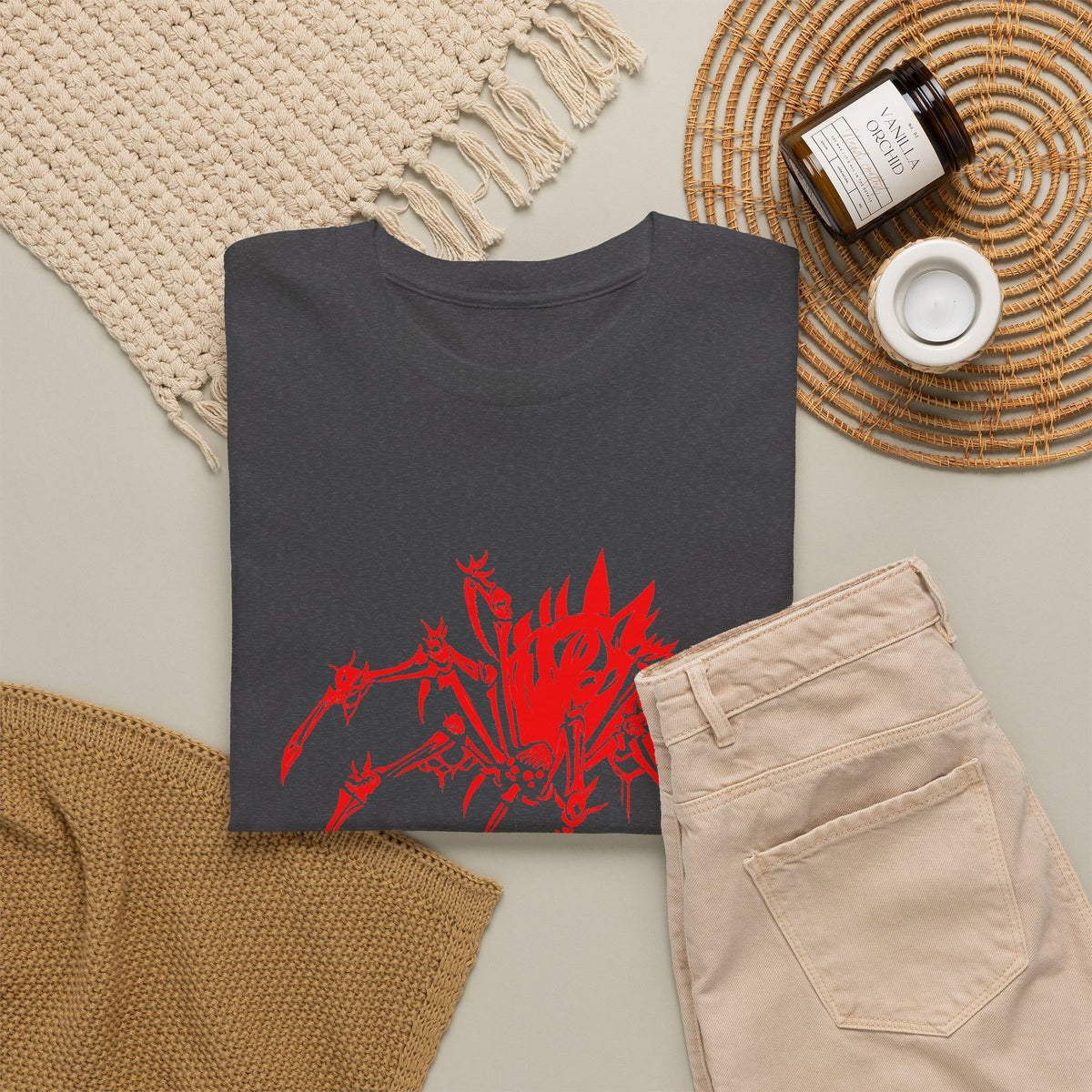 TFO Spiders Crimson Heavy Cotton Tee