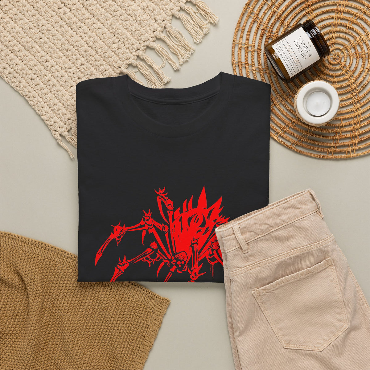 TFO Spiders Crimson Heavy Cotton Tee