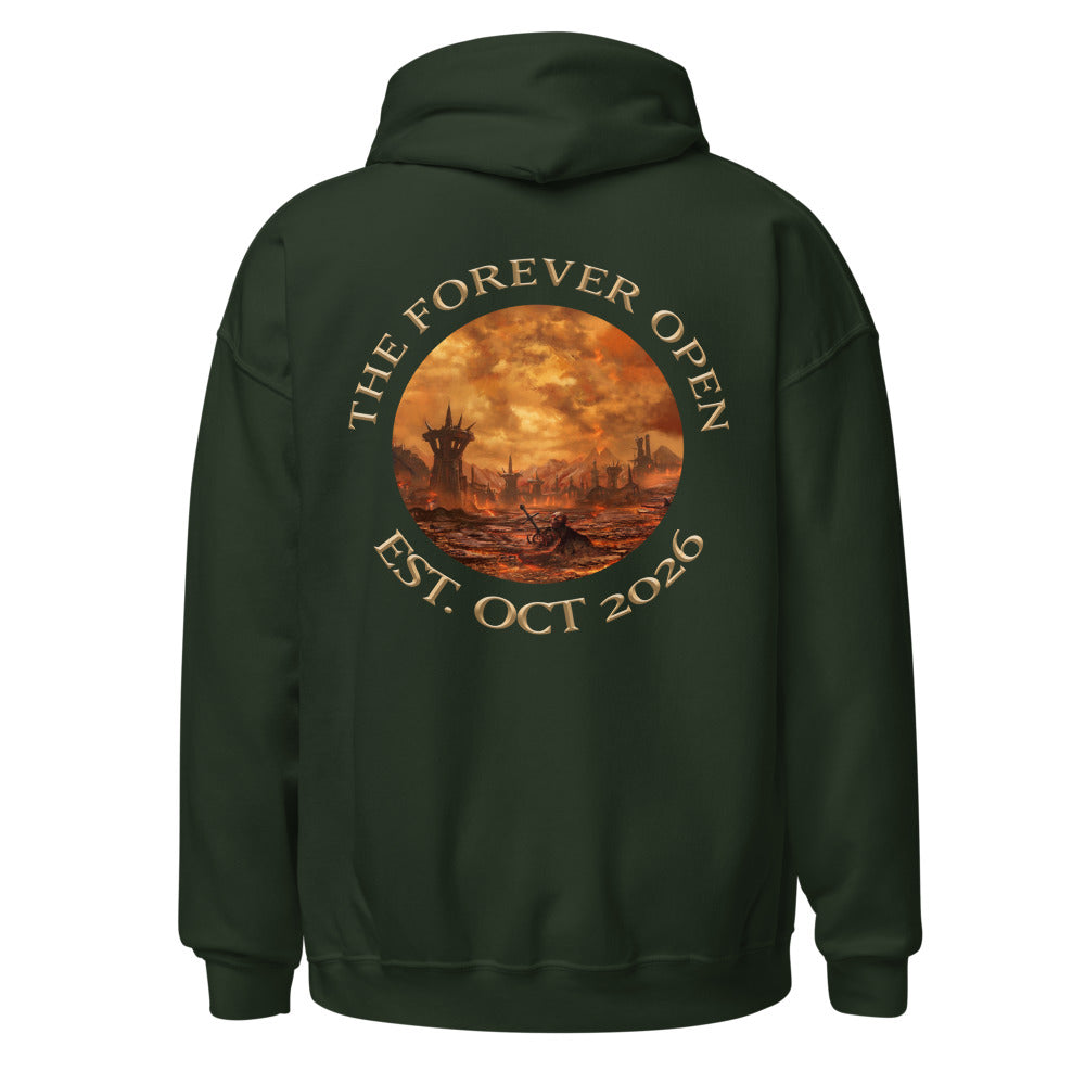 TFO Landscape Event Hoodie Size Up, forest green, back