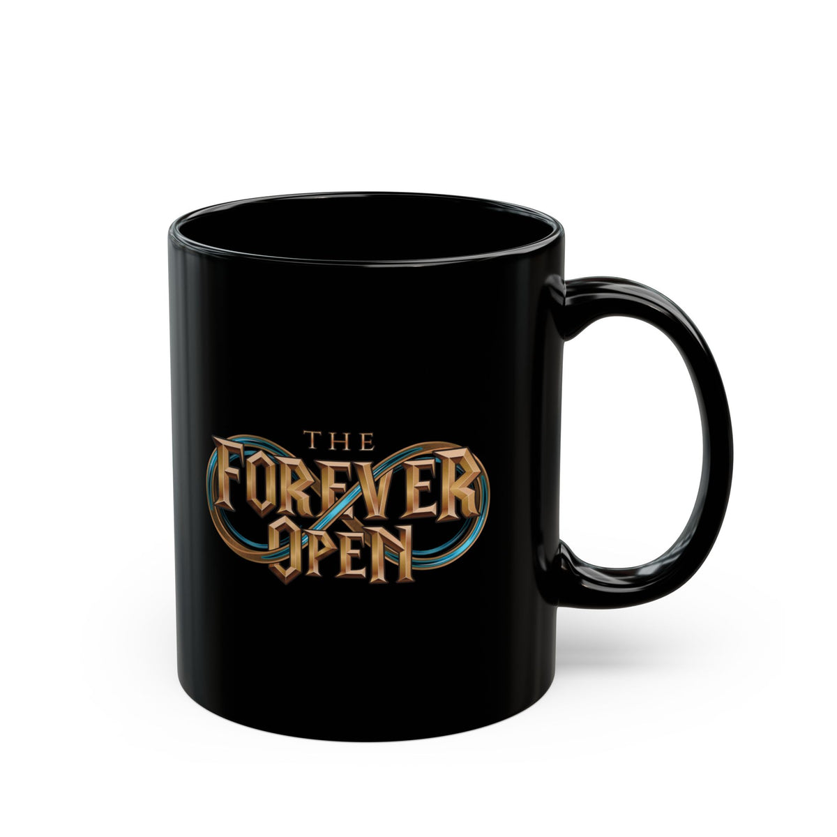 The Forever Open Black Mug