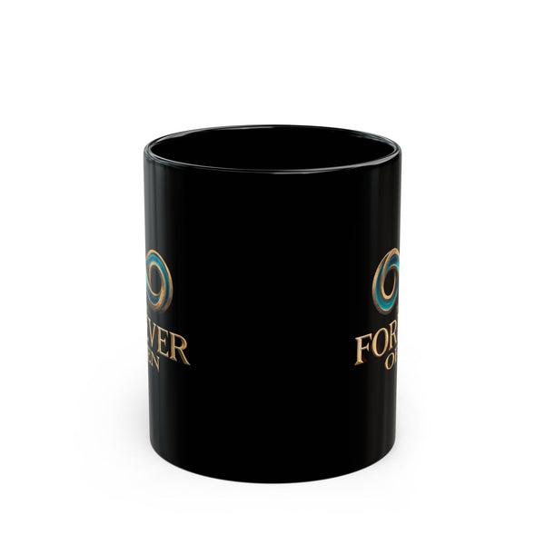 The Forever Open Black Mug