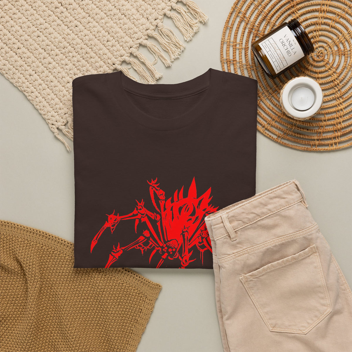 TFO Spiders Crimson Heavy Cotton Tee