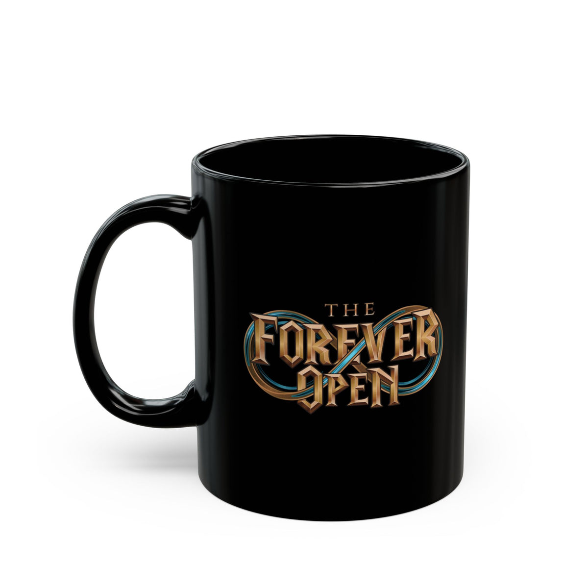 The Forever Open Black Mug