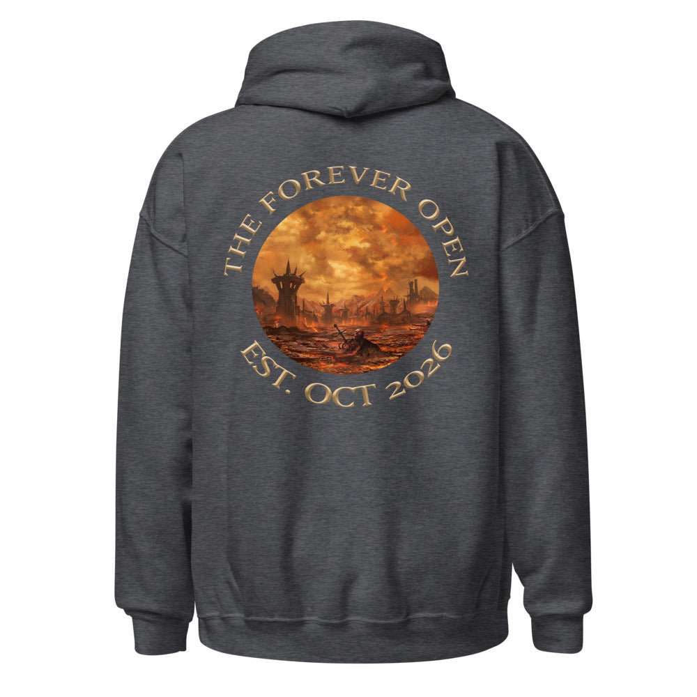 TFO Landscape Event Hoodie Size Up, dark heather, back