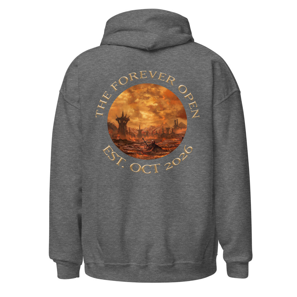 TFO Landscape Event Hoodie Size Up, graphite heather, back
