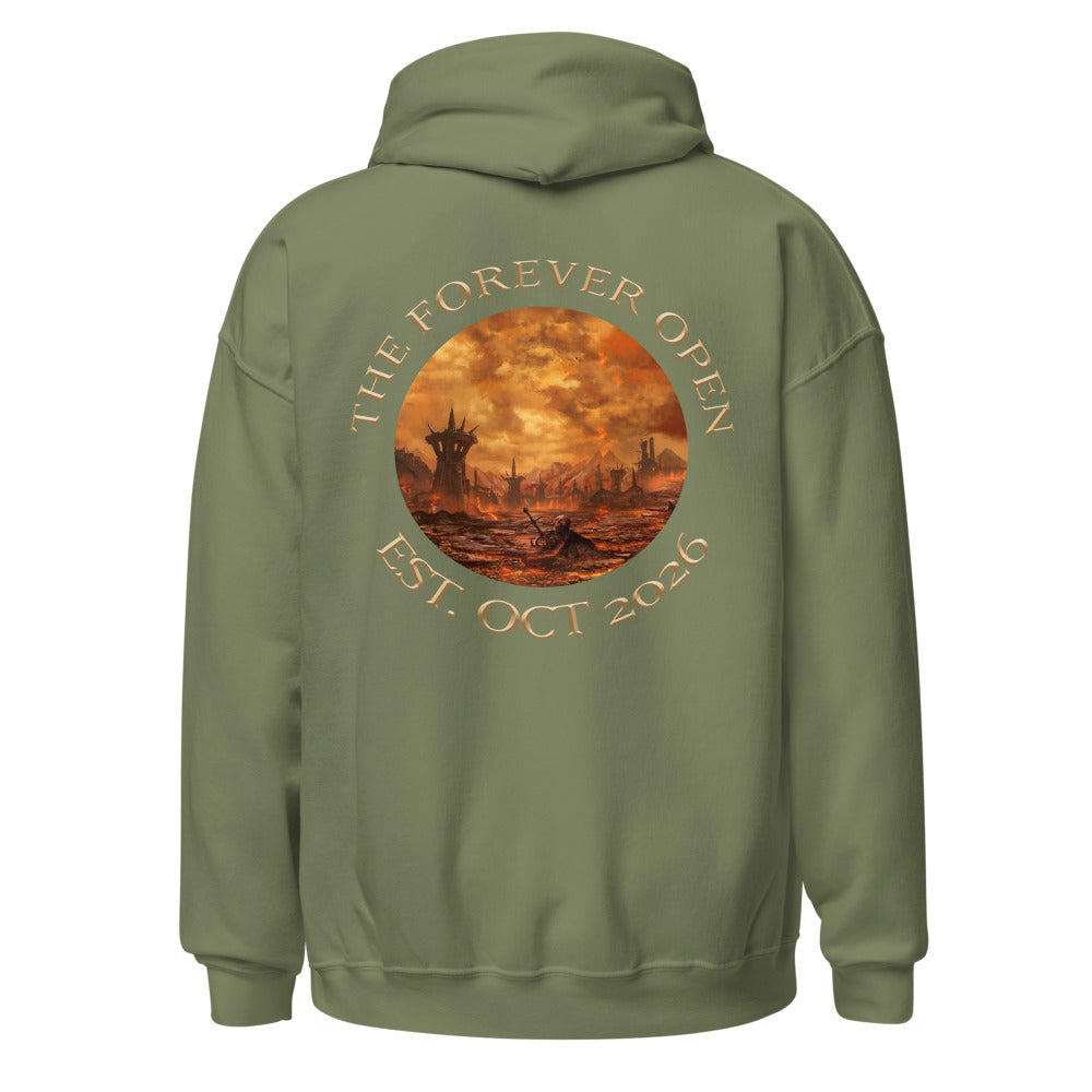 TFO Landscape Event Hoodie Size Up, military green, back