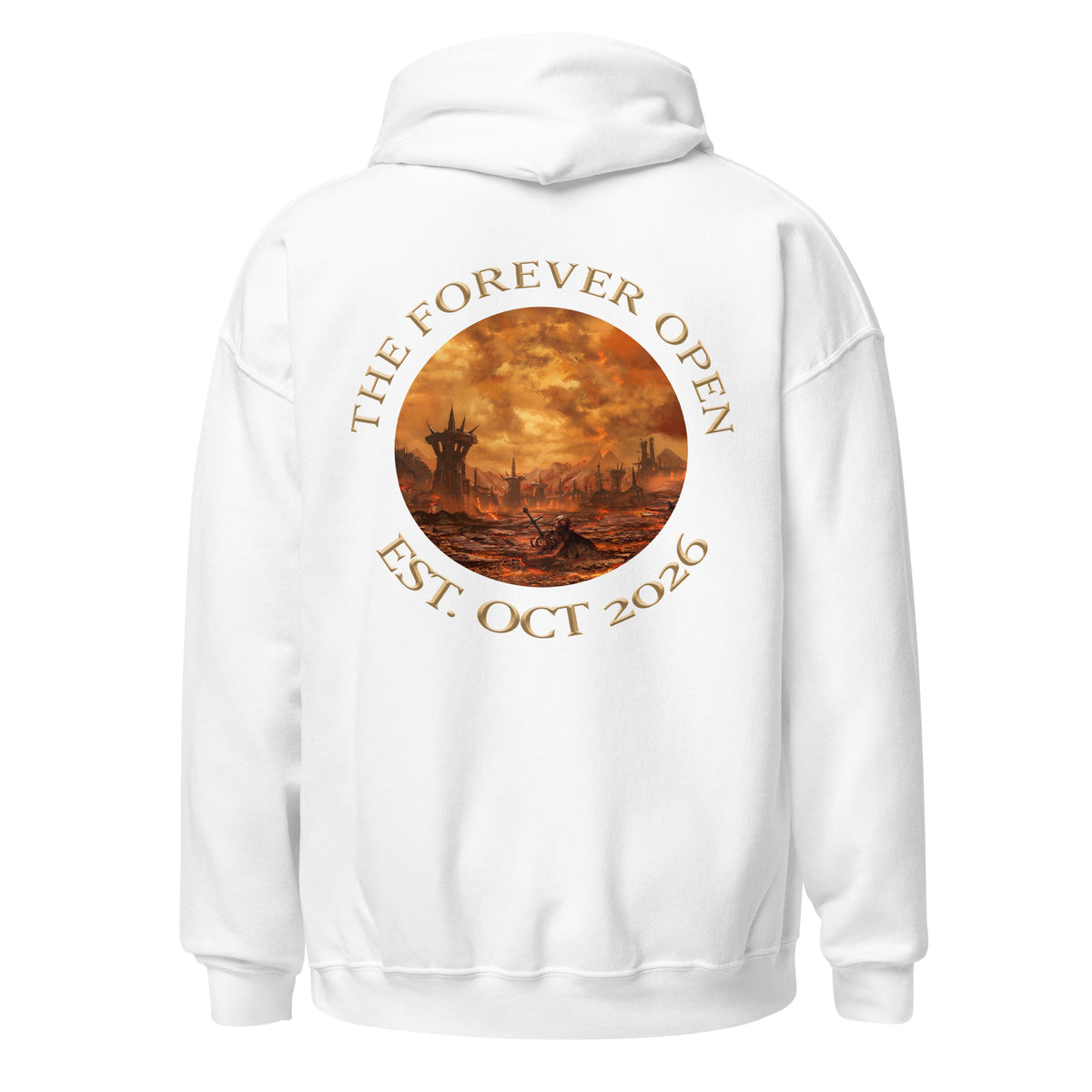TFO Landscape Event Hoodie Size Up, white, back